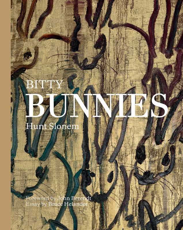 Book cover of 'Bitty Bunnies' by Hunt Slonem with abstract art design.