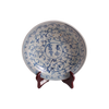 Blue and White Floral Decorative Porcelain Plate