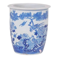 Blue and White Porcelain Decorative Urn