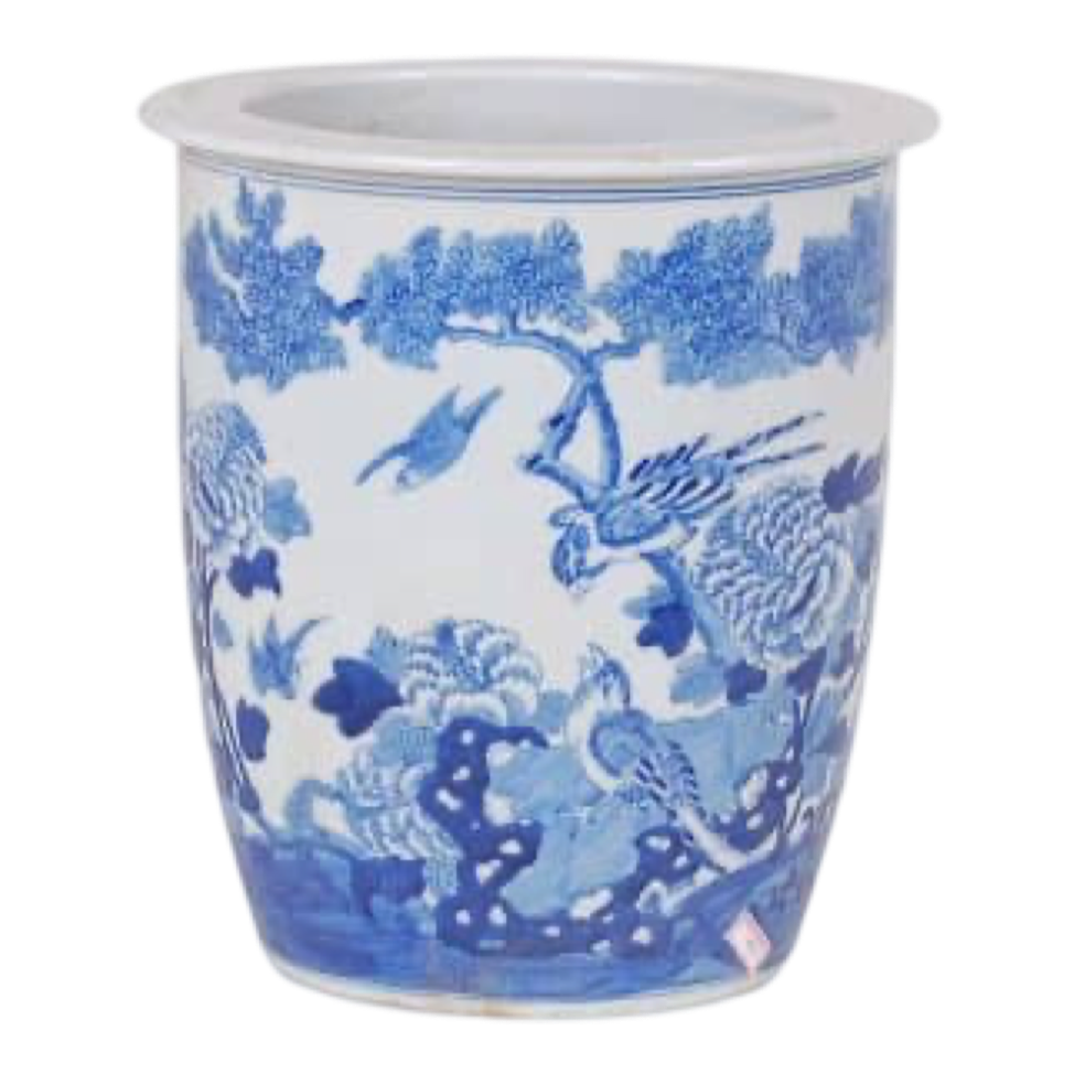 Blue and White Porcelain Decorative Urn