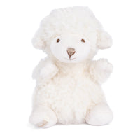 Bukowski Baby Mack, lamb plush toy, white lamb stuffed animal, heirloom plush lamb, dressed plush animal, Swedish stuffed animal, baby gift idea, nursery decor plush, soft lamb toy, baby shower keepsake
