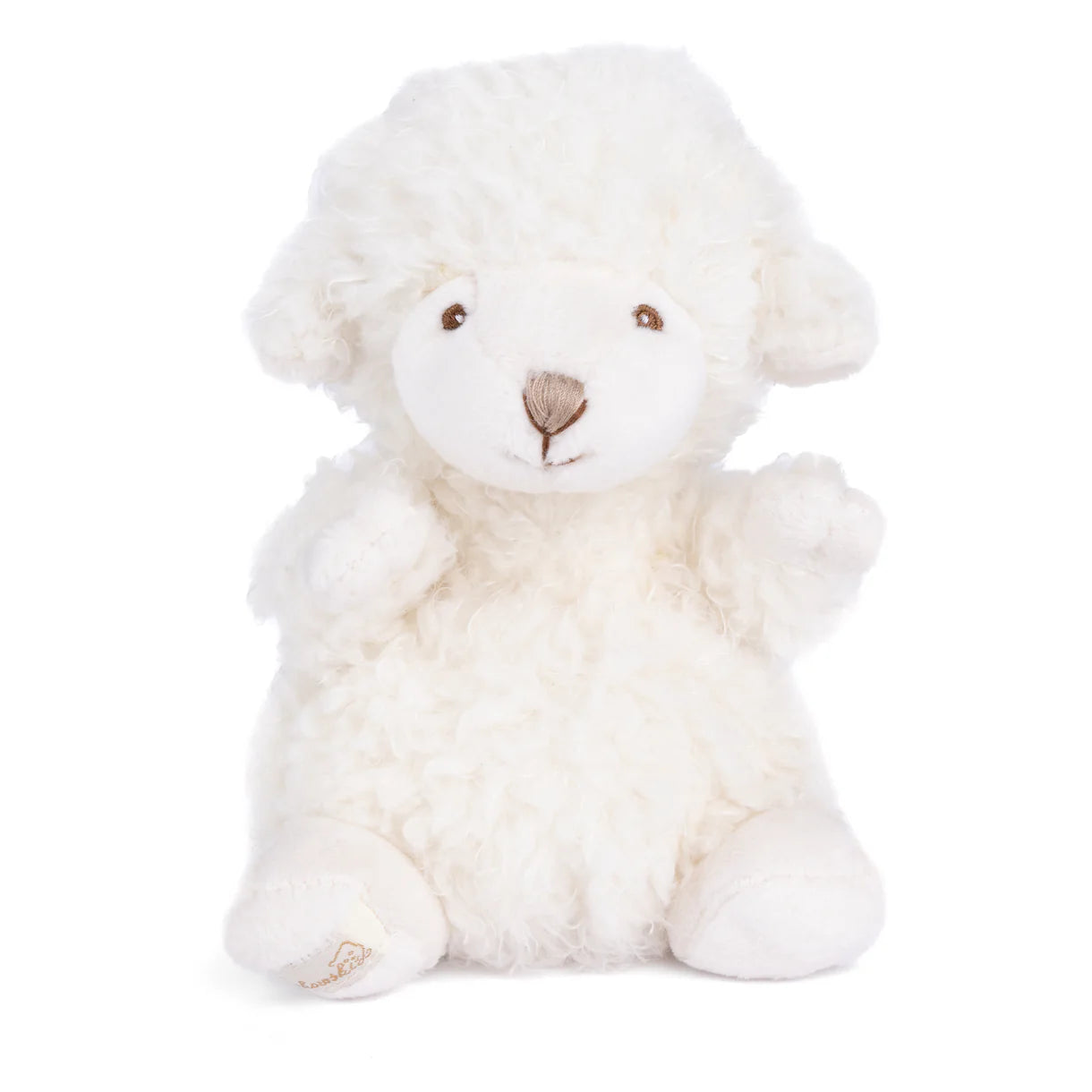 Bukowski Baby Mack, lamb plush toy, white lamb stuffed animal, heirloom plush lamb, dressed plush animal, Swedish stuffed animal, baby gift idea, nursery decor plush, soft lamb toy, baby shower keepsake