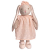 Bukowski Lenka bunny, plush bunny doll, soft stuffed rabbit, bunny in peach dress, Swedish plush toy, heirloom bunny plush, baby gift idea, toddler cuddle bunny, Bukowski plush collection, bunny stuffed animal girl
