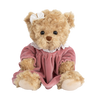 Bukowski Sophia bear, plush teddy bear in dress, velvet dress teddy, heirloom teddy bear, Bukowski plush bear, classic stuffed bear, gift teddy for baby girl, Swedish teddy bear, stuffed bear with bow, pink dress plush bear