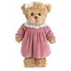 Bukowski Sophia bear, plush teddy bear in dress, velvet dress teddy, heirloom teddy bear, Bukowski plush bear, classic stuffed bear, gift teddy for baby girl, Swedish teddy bear, stuffed bear with bow, pink dress plush bear