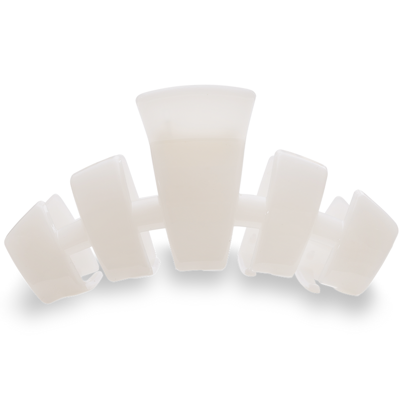 Coconut white hair clip, large hair clip, bendable teeth hair clip, strong hold hair clip, thick hair clip, 
