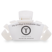 Coconut white hair clip, large hair clip, bendable teeth hair clip, strong hold hair clip, thick hair clip, 