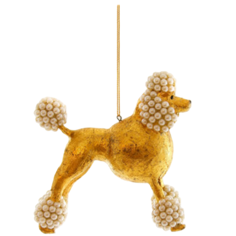 Cody Foster Gold Poodle Ornament with Pearl OhMeredith