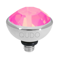 Crystal Dahlia Ignite Bottone QUDO Silver Topper Pink Collection