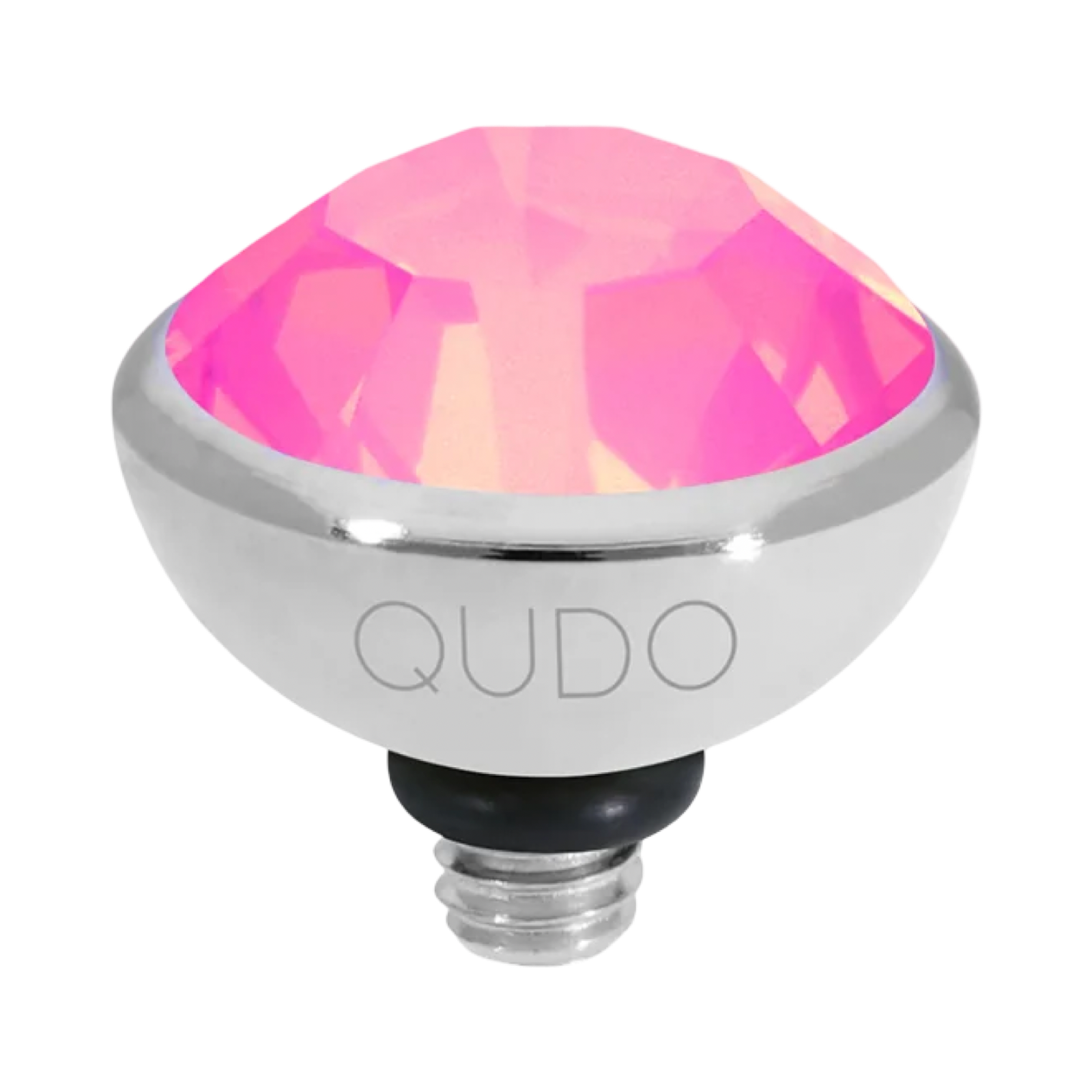 Crystal Dahlia Ignite Bottone QUDO Silver Topper Pink Collection
