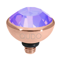 Crystal Purple Ignite Swarovski Crystal Qudo Rose Gold TOp