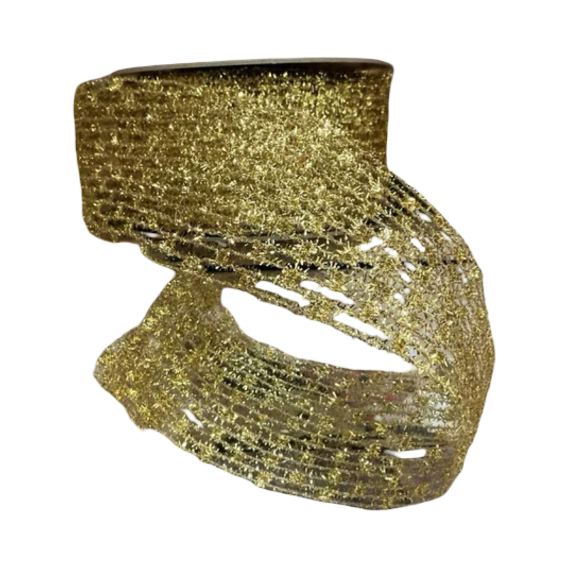 D. Stevens sheer celadon ribbon with pink floral trim – 2.5-inch wired designer ribbon roll