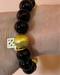 Black Beaded Brianna Bracelet