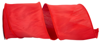 Dupioni Supreme SIlk Wire Decorative Ribbon Red