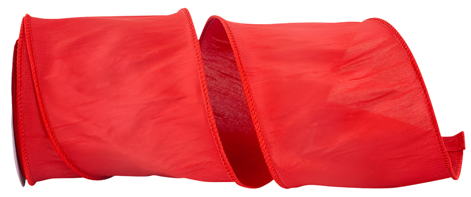 Dupioni Supreme SIlk Wire Decorative Ribbon Red