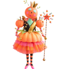 Fairy Gourdmother ornament, handmade holiday ornament, whimsical Christmas tree decor, gourd-inspired ornament, Glitterville ornaments, magical holiday decor, glittery crown ornament,