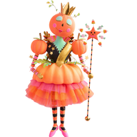 Fairy Gourdmother ornament, handmade holiday ornament, whimsical Christmas tree decor, gourd-inspired ornament, Glitterville ornaments, magical holiday decor, glittery crown ornament,