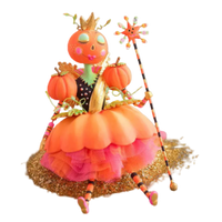Fairy Gourdmother ornament, handmade holiday ornament, whimsical Christmas tree decor, gourd-inspired ornament, Glitterville ornaments, magical holiday decor, glittery crown ornament,