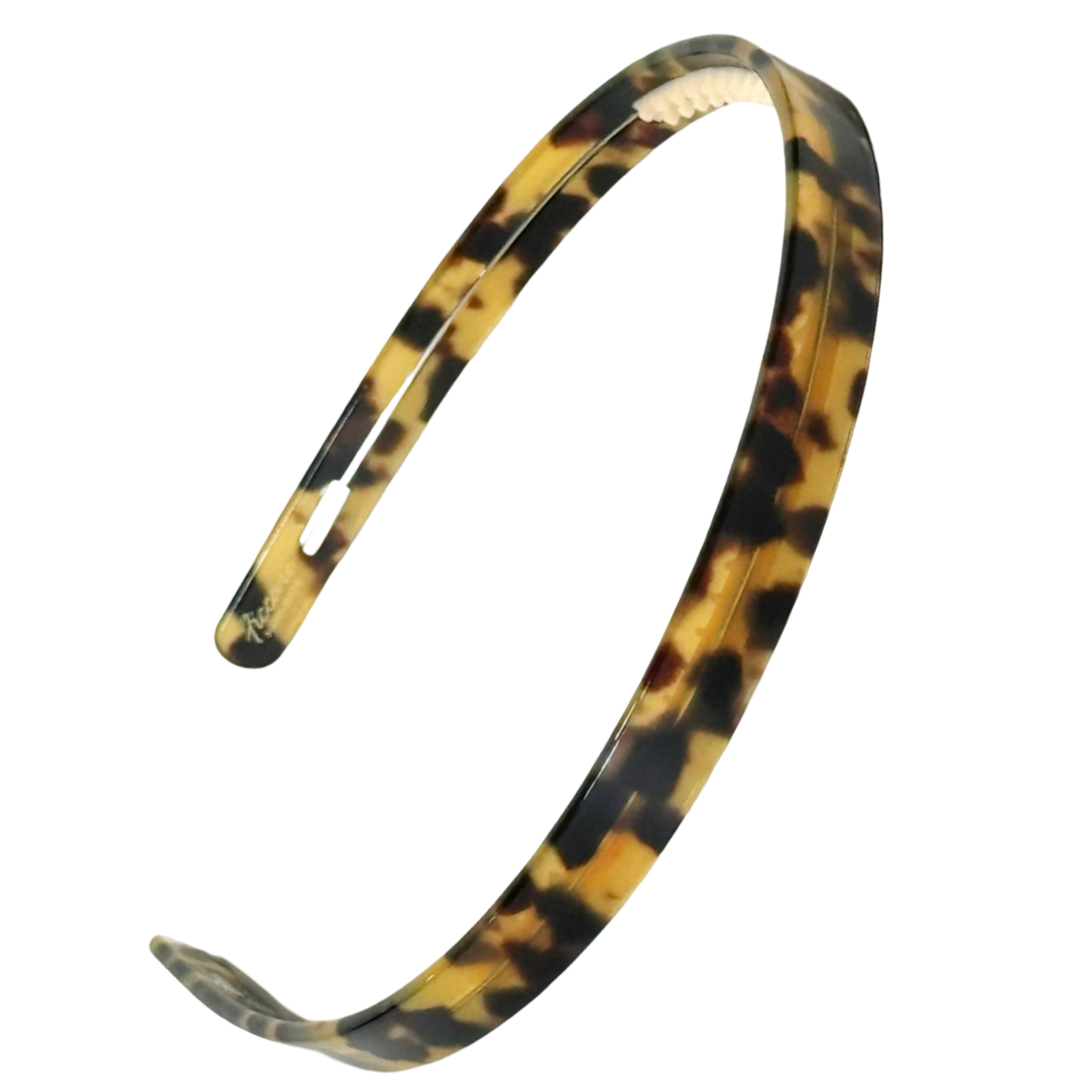 Ficcare Evelyn Acetate Headband in Ivory Tokyo, a 1/2-inch premium Italian acetate headband with a timeless neutral finish.