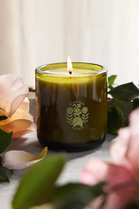 Flamingo Estate rose candle, jasmine rose scented candle, night blooming jasmine fragrance, euphoria candle scent, botanical luxury candle, sandalwood and rose candle, Flamingo Estate floral candle, joyful scented candle, mood-lifting home fragrance, pink peppercorn candle