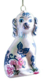 Floral Dog Chinoiserie Dog Cody Foster Ornament Blue