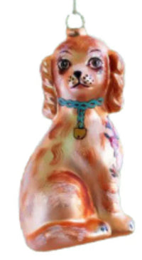 Floral Dog Chinoiserie Dog Cody Foster Ornament Orange