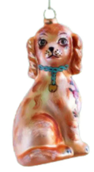 Floral Dog Chinoiserie Dog Cody Foster Ornament Orange
