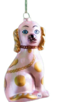 Floral Dog Chinoiserie Dog Cody Foster Ornament Pink
