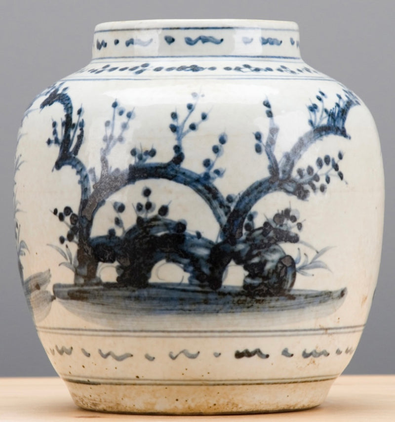 Blue and White Vase - Floral