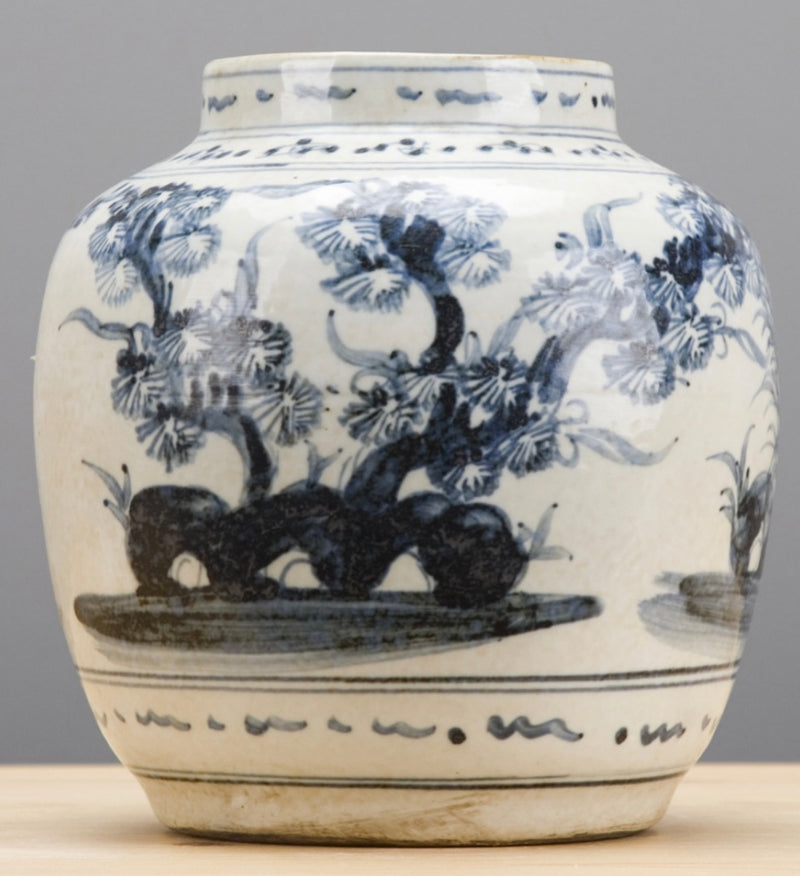 Blue and White Vase - Floral