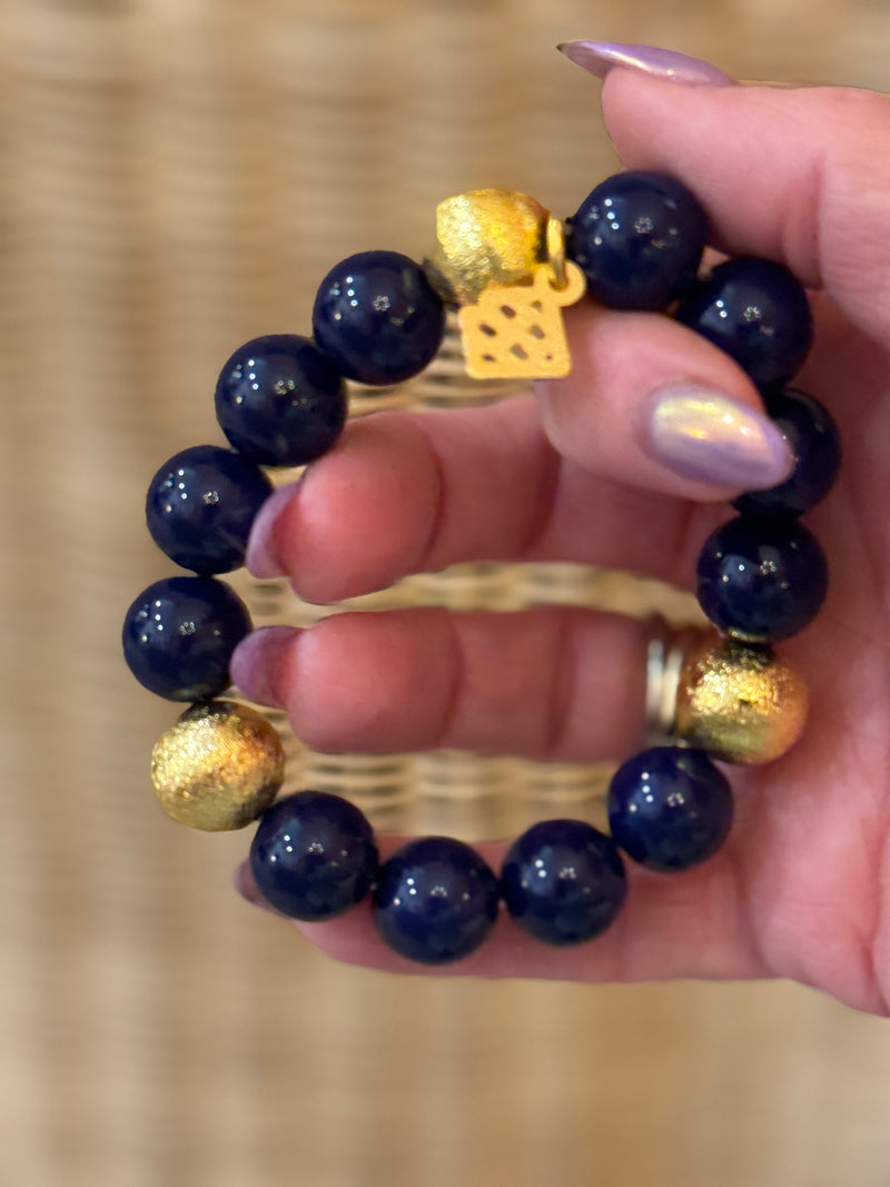 Navy Beaded Brianna Bracelet