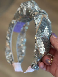 Blush and Silver Sequin Headband