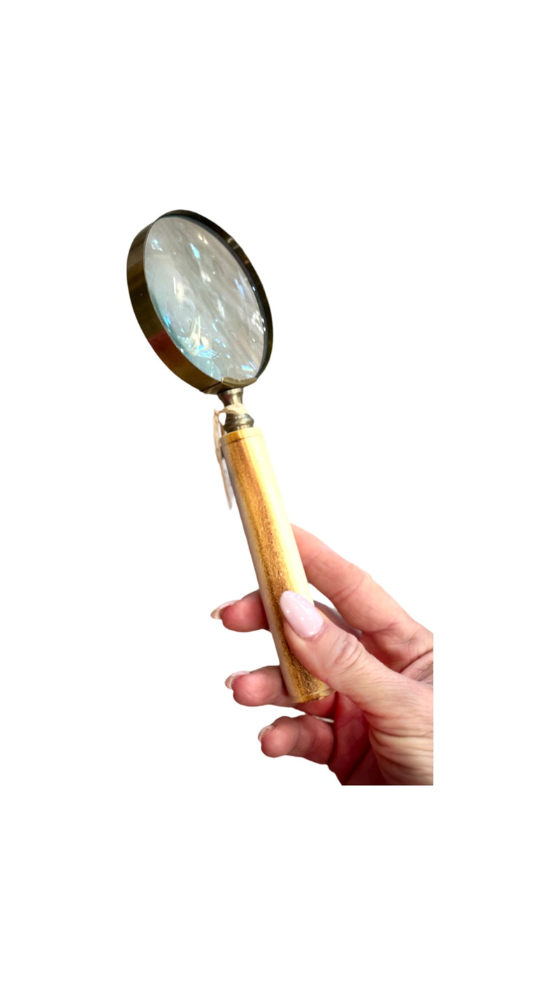 Magnifying Glass Bone Style Handle