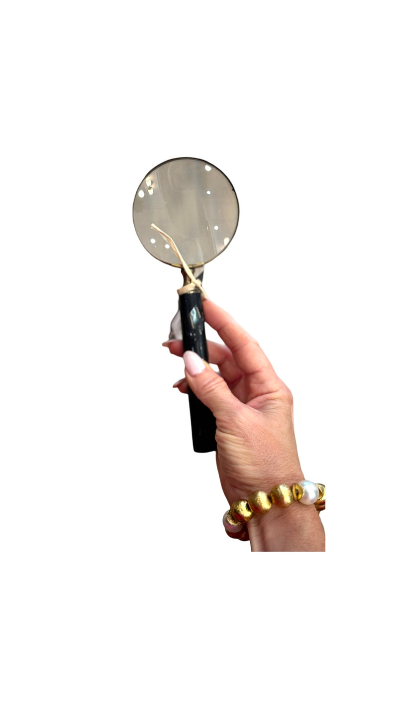 Magnifying Glass Black Textured Handle