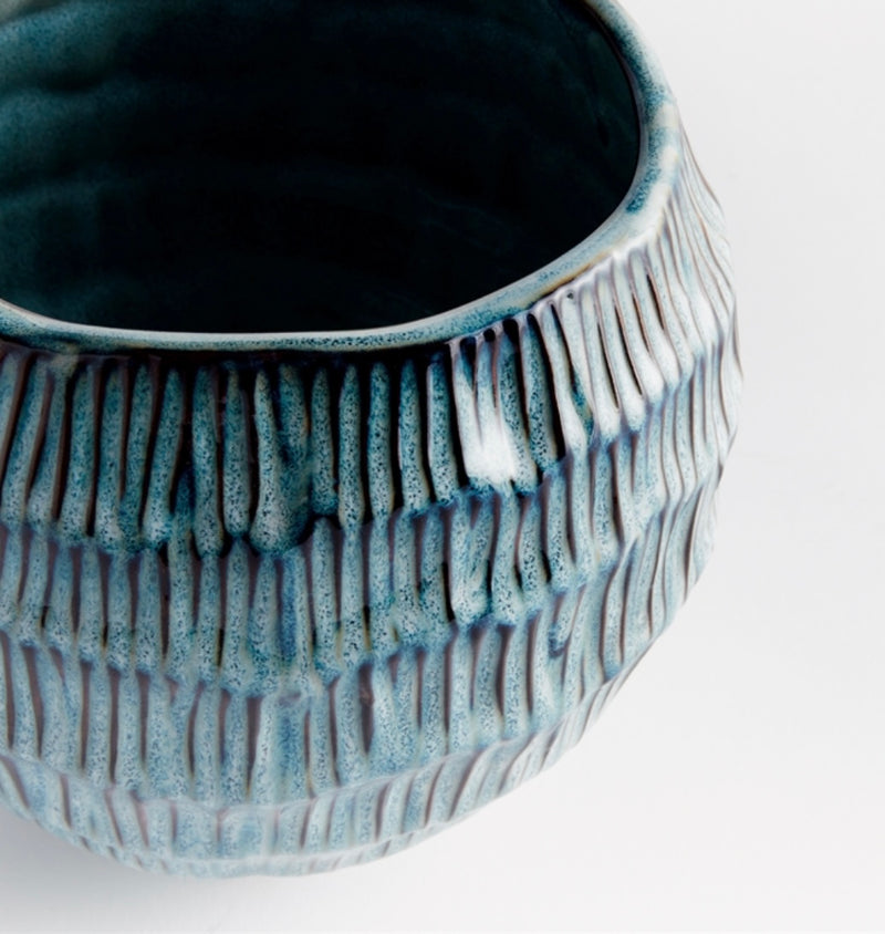 Vista Blue Textured Planter