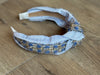 Blue and Silk with Embellishment Headband