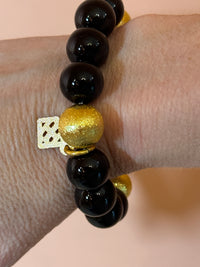 Black Beaded Brianna Bracelet