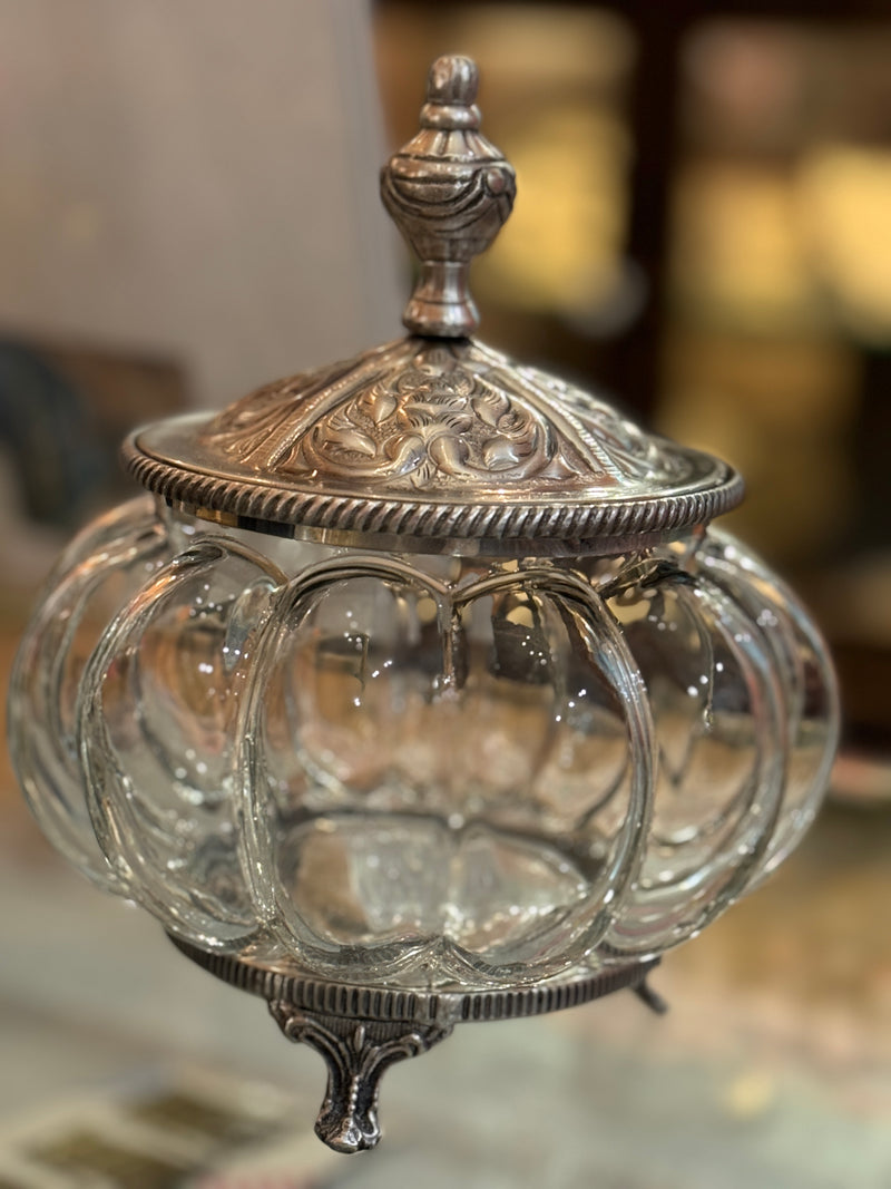 Filigree Glass Vanity Jar