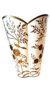 Ivory/Gold Chinoiserie Wastepaper Basket