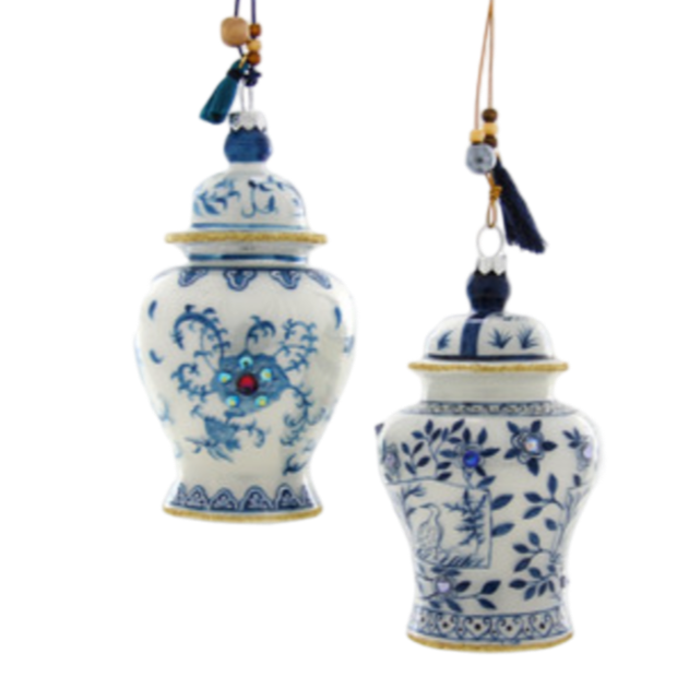 Ginger Jar Blue and White Chinoiserie Ornament