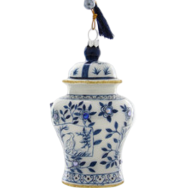 Ginger Jar Blue and White Chinoiserie Ornament