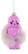 Glampoodle Poodle Pearl Sunglasses Christmas Ornament Cody Foster light Pink