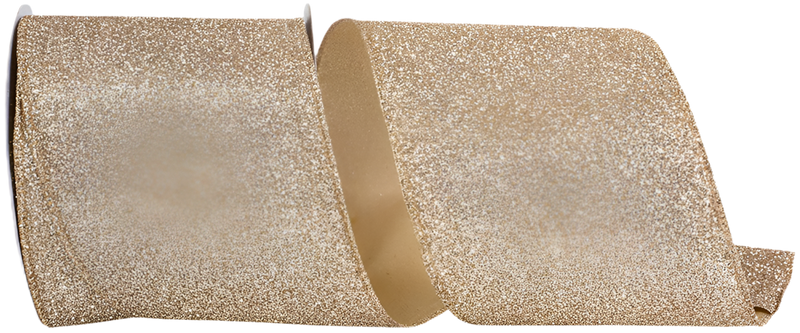 Glitter Metallic Display Value Wired Edge, Gold/silver, 4"