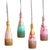 Glitterville Champagne bottle ornaments handmade christmas