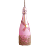 Glitterville Champagne bottle ornaments handmade christmas
