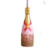 Glitterville Champagne bottle ornaments handmade christmas
