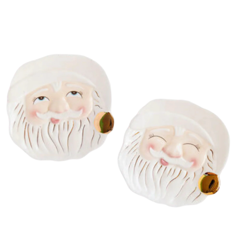 Glitterville Papa Noel 7" Cream Plates OhMeredith