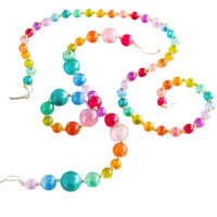 Glitterville Rainbow Glass Garland 48"