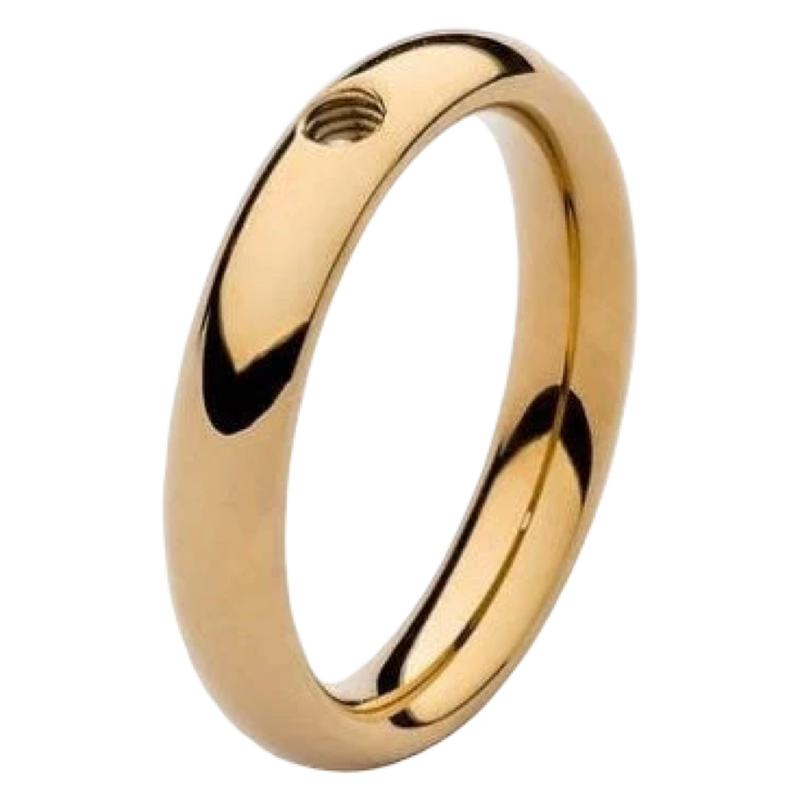 Gold Qudo interchangeable ring base – stackable customizable ring
