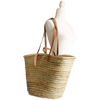 Handwoven Parisian Basket bag beach summer leather strap